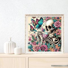 Skull Diamond Art Kits for Adults,Round Full Drill 5D Diamond Painting Kits foR