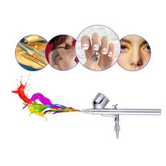 Salon Makeup Airbrush Tool 0.3mm Dual Action Nail Art Makeup Tattoo Spray Gun