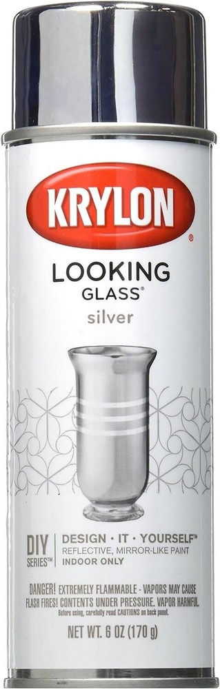 Krylon 9033 Looking Glass Silver – Reflective, Mirror-Like Paint – 6 oz Aerosol