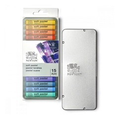 Winsor & Newton Professional Soft Pastels, Set 1 Count (Pack of 1), 15 Colors