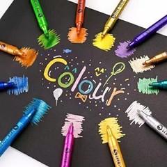 Acrylic Paint Pens-Set of 12 Premium Markers Extra Fine Tip 0.7mm DIY Craft