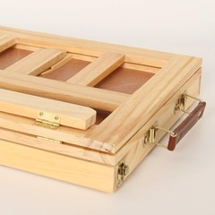 Artistik Mixed Media Easel Art Set – 34-Pc Wooden Desktop Easel Box Paint Set…