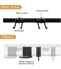 TORACK Bike Storage Rack 6 Racks & 5 Hooks for Garage Wall Mount Black New