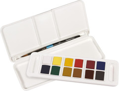 Aquafine 12-pc Watercolor Travel Set – Watercolor Paint Set for Watercolor Paper
