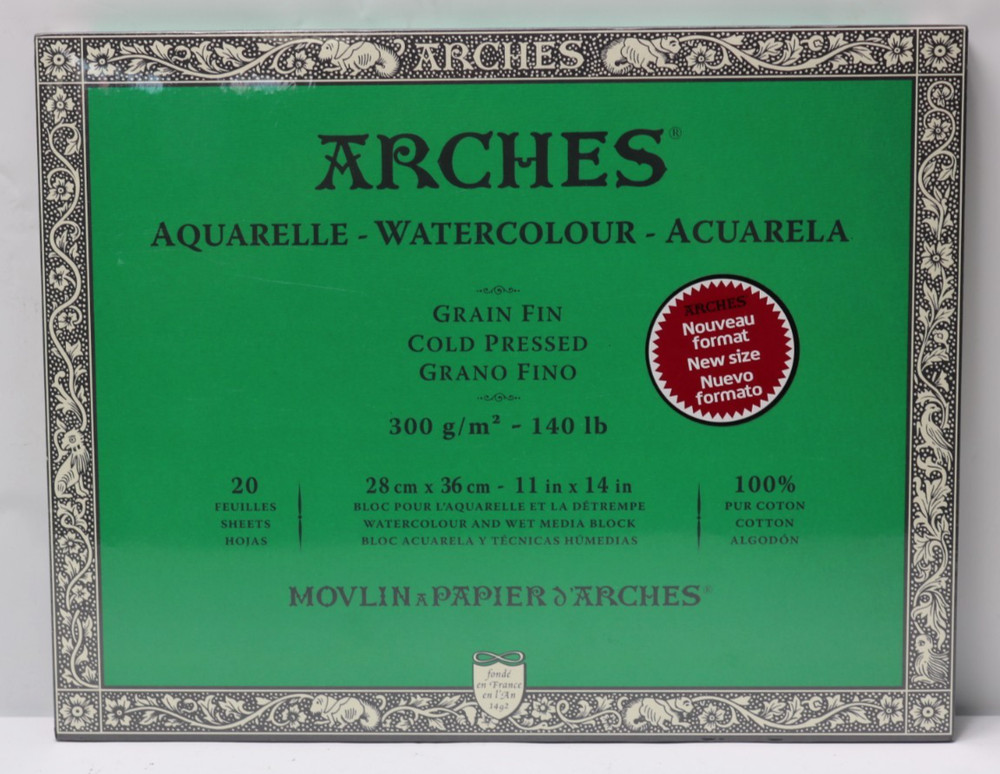 Arches Watercolor Paper Block, Cold Press, 11″ x 14″, 140 Pound 11″x14″ – NEW!