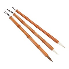 3 Pcs Calligraphy Brush Watercolor Ink Painting Calligraphy Writing Brush Brown