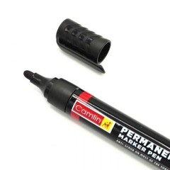 10pcs Black Permanent Marker Pens ? Waterproof, UV-Resistant, Refillable Ink