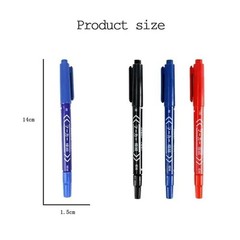 1PC Double Tip Art Permanent Marker Pen For Plastic Wood Stone Metal Glass Cloth