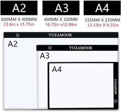A3 LED Light Pad for Diamond Art, Sketching, Painting – Adjustable Brightness, S