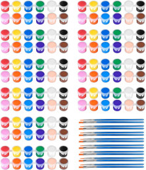 10 Pack Mini Acrylic Paint Set,12 Colors Acrylic Paint Strips for Kids&Adults Cr