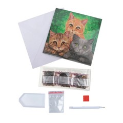 CraftBuddyUS CCK-A127: “Cat Portrait” Crystal Art Card 18 x 18cm