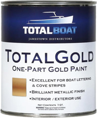 TotalBoat TotalGold Metallic Gold Enamel Paint Quart – UV & Tarnish Resistant**
