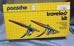 NEW Paasche Airbrush Traveler Kit 2P H3 Vintage Complete Set Dual Action Tools