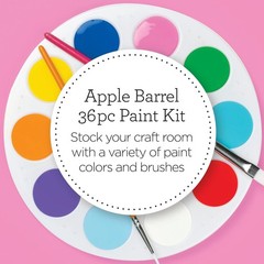 Apple Barrel Acrylic Craft Paint Kit, Matte Finish, 36 pcs