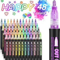 Double Line Outline Marker Pens Set for Creative Art and Craft Projects