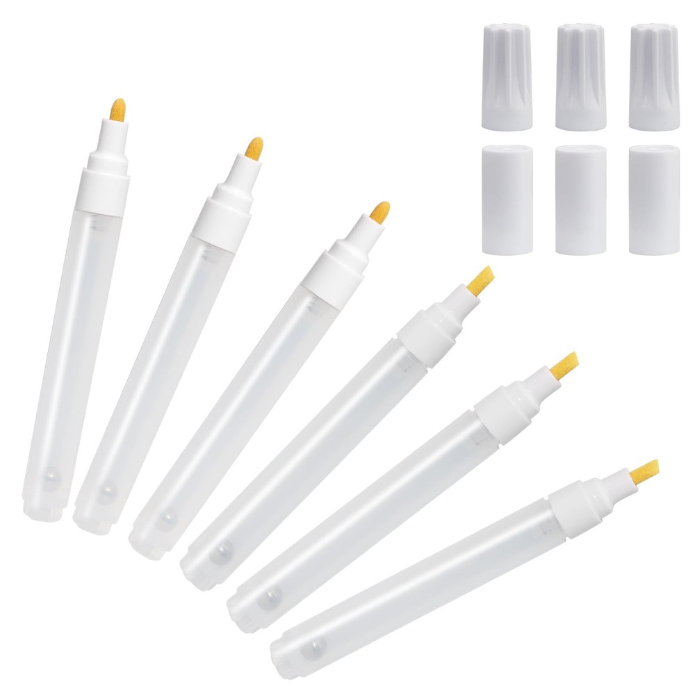 Biaungdo 6 Pcs 3 mm 6 mm Empty Fillable Pen, Clear Refillable Paint Pen Blank…