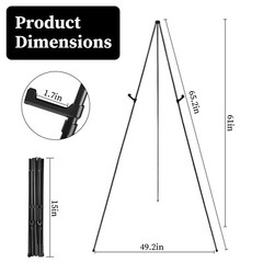 2Pcs 61in Easel Stand Display Frame Tripod Easel Alloy Drawing Stand Collapsible