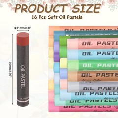 Soft Oil Pastels, Oil Pastel Crayons Blendable(Brown, Pack of 16)