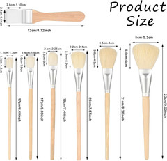 Mop Brush for Acrylic Painting 7Pcs Professional Artist Paint Brush Set Assorted