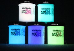 GREEN,BLUE,AQUA, LILAC, WHITE Glow in the Dark Paint 5×1/2 oz pots