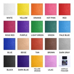 Acrylic Leather Paint Set 20 Colors 30ml for Shoes Jackets and Leather