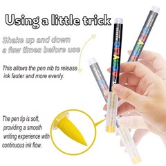 240 Colors Acrylic Paint Markers Set, Soft Flexible Brush Markers for Rock Pa…