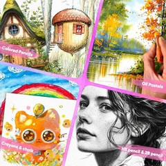 64 Sheets Watercolor Paper, 5″ x 7″, 64 sheets loose watercolor drawing paper