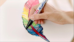 5100 Medium Waterproof round Nib 2-3Mm-Acrylic Paint Drawing on Canvas, Art Pape