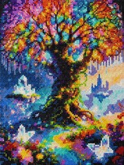 Fantasy Crystal Tree 5D Diamond Painting Kits for Adults & Beginners, Full Drill