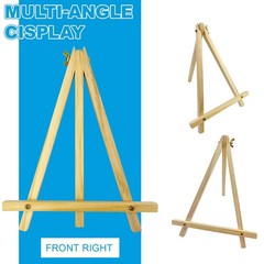 6 Pack 9 Inch Wood Easels, Tripod, Table Top 1 x 7 x 9.4 inches, Natural