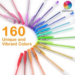 320 Pack Gel Pens Set, 160 Colors Gel Pen with 160 Refills for Adult Coloring…