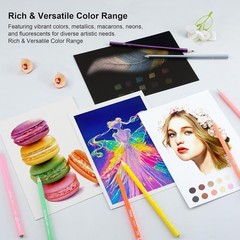 80 Colored Pencils, Soft Core Color Pencil Set for Adult Coloring Books Artist..