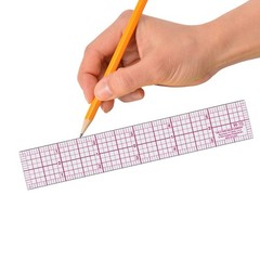 Westcott W-10 6-Inch 8ths Graph Ruler, Transparent, 1 x 6 in color may vary