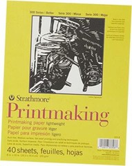Paper Pad 300 Series Lightweight Printmaking, White, 40 Sheets – 333-8 8″x10″