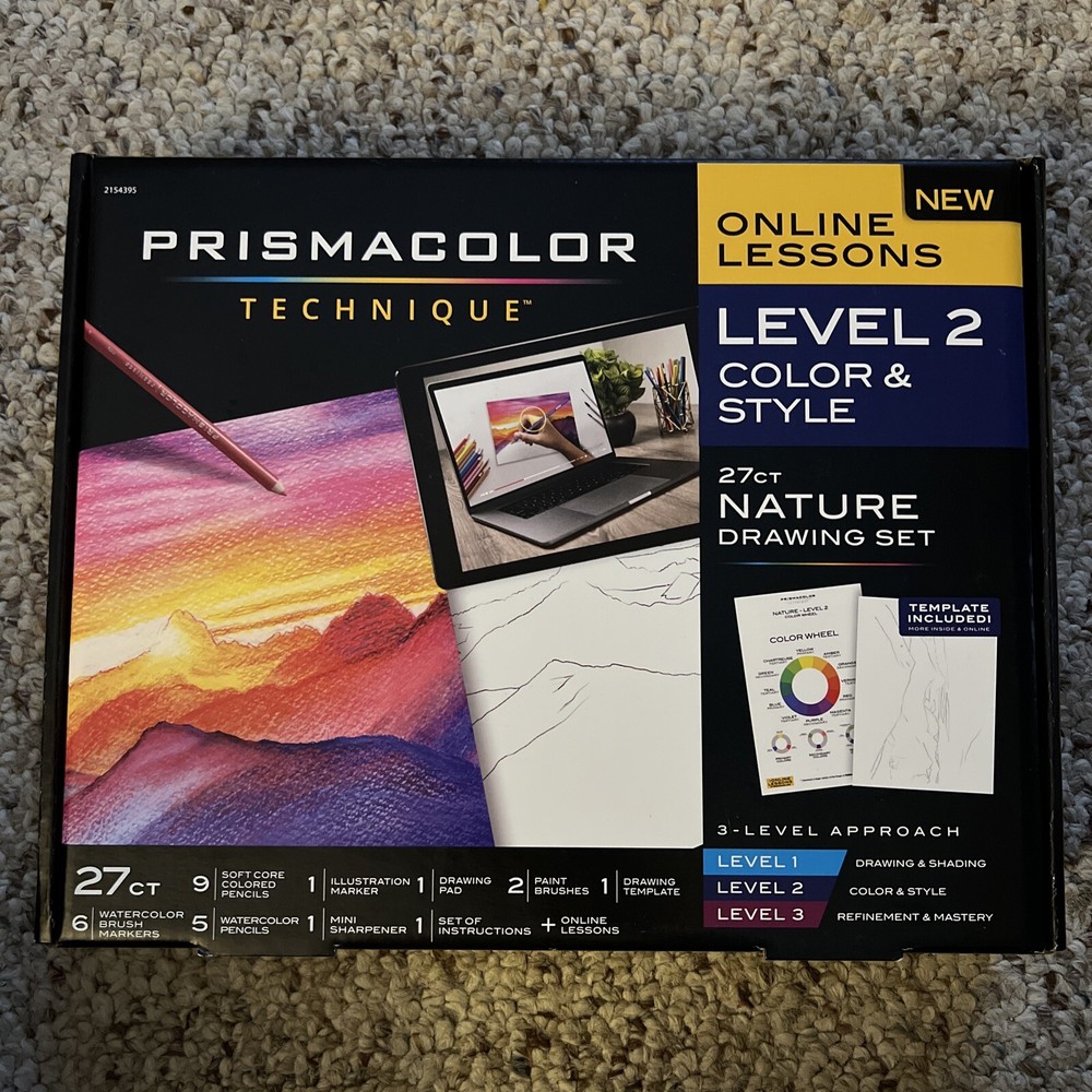 Prismacolor Technique LEVEL 2 Color & Style 27 PC SET +ONLINE LESSONS Nature New