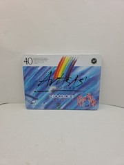 Caran d’Ache Neocolor II Aquarelle Set 40 Water Soluble Wax Pastels Swiss NOS