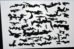2Pack! Vinyl Airbrush Spray Stencils 10Mil – 14×9″ Camouflage Tree Bark Multicam