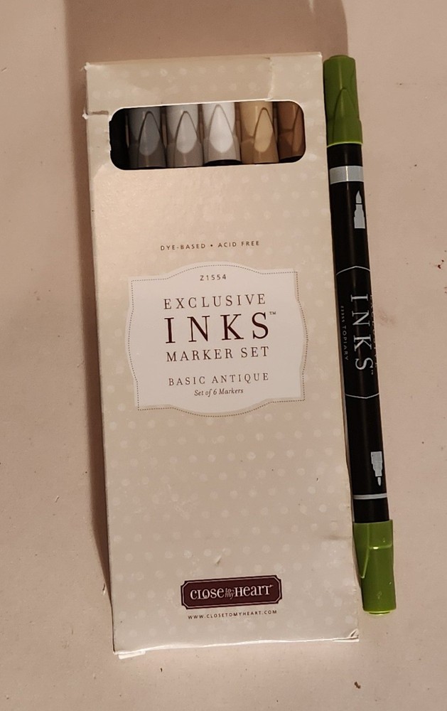 Close To My Heart Exclusive Inks Marker Set – Basic Antique (6) + 1 Extra