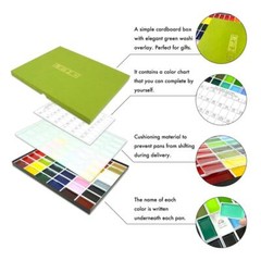 Gansai Tambi 48 Color Japanese Watercolor Paint Set Opaque Natural Finish