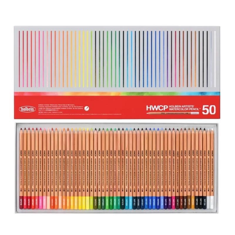 Brand New Set of 50 Holbein Artists’ Watercolor Pencils – (WP195) No Tariffs