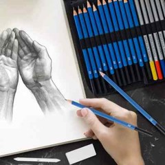71 pcs Professional Drawing Artist Kit Set Pencils and Sketch Charcoal Art & Bag