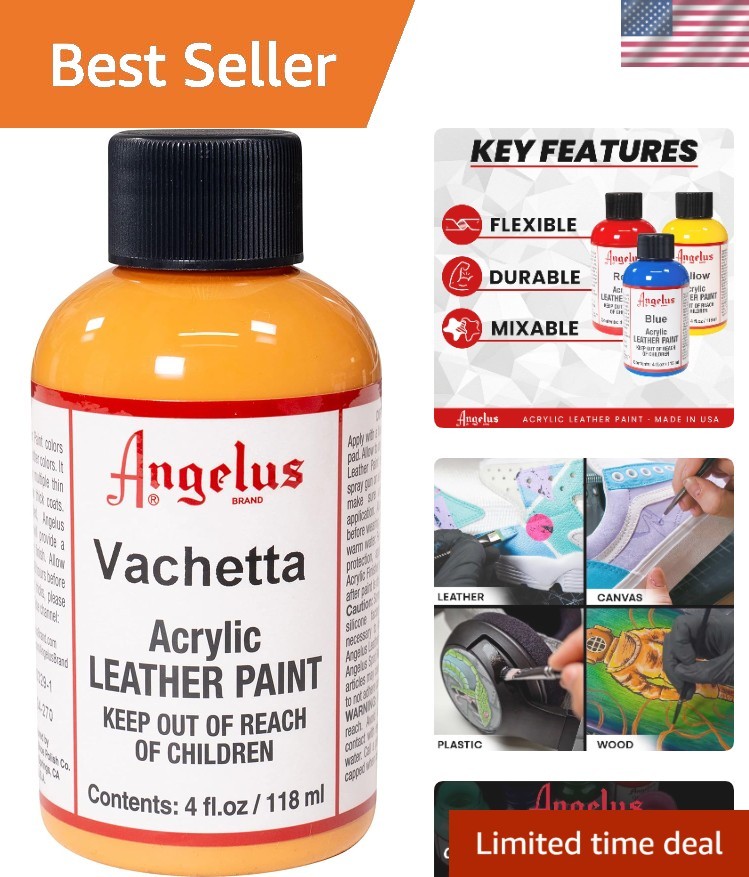 Versatile 4oz Acrylic Leather Paint – Waterproof Vachetta for All Leather Goods