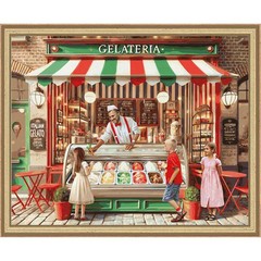 Schipper Italian Ice Cream Parlor Kit & Frame Paint by Number Kit