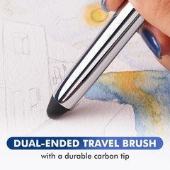 Travel Watercolor Palette Box, All-in-One Portable Watercolor Kit with 24 Emp…