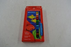 Faber-Castell Gel Sticks 12 Color Set 14543 Watercolor Art Crayons With Brush