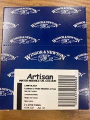 Artisan Water Mixable Oil Colour, box of 3 x 1.25-Oz (37Ml), Lamp Black