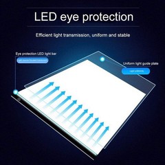 Ultra-Thin Portable A4 LED Light Box Tracer w/USB Cable Dimmable white