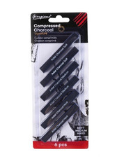 Giorgione Compressed Charcoal Set Black Sticks Drawing Sketching 6pcs