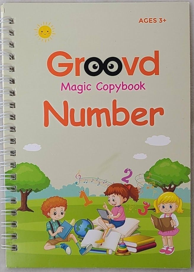 Groovd Magic Copybook For Preschoolers Numbers Practice Book only No Pen