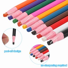 36 Pack Peel-Off China Markers Grease Wax Pencils Wood Red